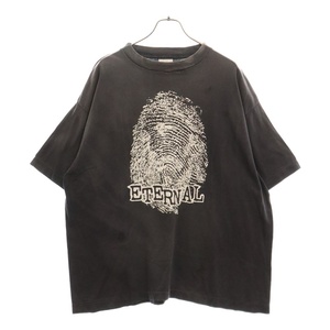 SAINT MICHAEL セントマイケル 24AW ヴィンテージ加工ETERNALプリントTシャツ SM-YS1-0000-004 ブラック