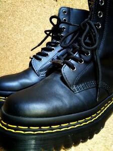 【Dr.MARTENS】ドクターマーチン 1460 BEX DS PLTD 8ホールブーツ UK7 (26cm ) ベックス ダブルステッチ ブラック 厚底 希少レア【美品】