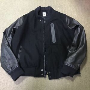 美品限定！ナイキラボ デストロイヤージャケットM/NIKELAB DestroyerJacket 完売レザーブラック