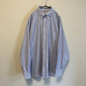 インディビジュアライズドシャツ Individualized Shirts /長袖シャツ /ボタンダウン /チェック /ブルー /米国製 /サイズXL