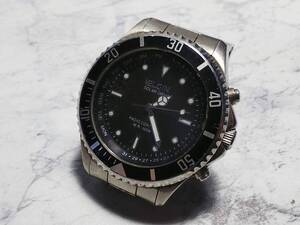 192★ELGIN メンズ ダイバーウォッチ ブレス付き