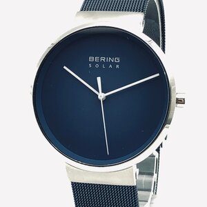 6548♭BERING ベーリング 腕時計 14339-307 ソーラー ステンレススチール メッシュストラップ ユニセックス ブルー【1129】