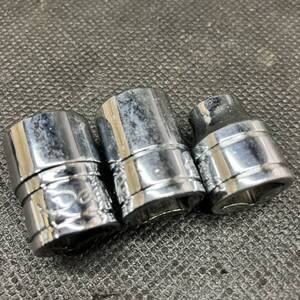 DEEN　3/8SQ ソケット 8-13mm（DNB3-8~13) 中古3本セット！8.12.13mm 中古即決！