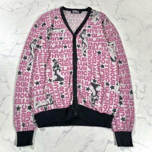 【美品】HYSTERIC GLAMOUR ヒスガール　総柄ニットカーディガン