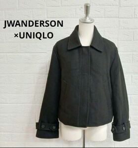 JWANDERSON×UNIQLO ウールブレンド ショートジャケット M ブルゾン 無地 秋冬