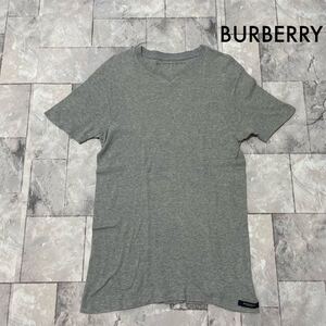 BURBERRY LONDON バーバリーロンドン Tシャツ T-shirt 半袖 福助 日本製 スリム グレー 無地 サイズM 玉SS2227