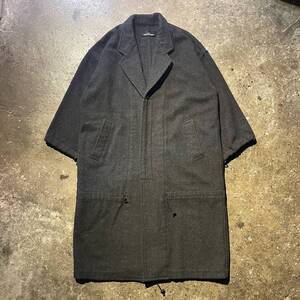 tricot COMME des GARCONS 80s 比翼 チェスターコート トリココムデギャルソン 1980s ドローコード チェック ウール