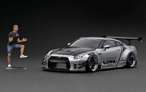 即決！イグニッションモデル1/18!リバティウォークR35GT-R!WEB限定！加藤渉氏フィギュア付き！日産GTR LB !ミニカー！