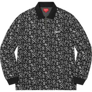 SUPREME Currency Jacquard Zip L/S Polo XL シュプリーム ニット ポロ 長袖 シャツ