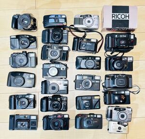 1円～ まとめ売り コンパクトカメラ　25台　Canon、FUJIFILM、OLYMPUS、Konica、PENTAX、RICOH、Minolta等　カメラ まとめ　#232