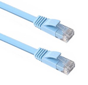 【vaps_6】Cat6 LANケーブル 《ブルー》 《5m》 カテゴリ6 フラット 薄型 LANケーブル 送込