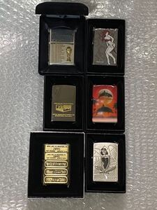 zippo おまとめ6点 年代物含む 限定品 ボトムスアップ ゴールド 立体メタル セクシー 特殊加工品 ワールドカップ