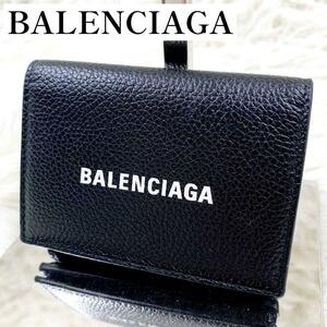 【未使用級】BALENCIAGA バレンシアガ エブリデイ 三つ折り財布 ブラック 現行品 594312