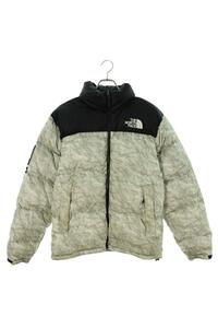 シュプリーム SUPREME ノースフェイス 19AW Paper Print Nuptse Jacket サイズ:S ペーパープリントヌプシダウンジャケット 中古 OM10