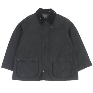 美品□Barbour バブアー 23AW 232MWX1679 BEDALE ビデイル 襟コーデュロイ オイルドジャケット カバーオール ブラック 40 正規品 メンズ