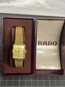 美品 RADO 手巻き　レディース 腕時計　ビンテージ　箱付　ゴールド