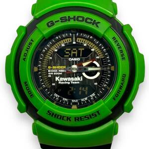 ■稼働品・希少　CASIO カシオ G-SHOCK　G-300KRT-3AVJR　Kawasaki Racing Team カワサキコラボモデル　アナデジ　グリーンｘブラック