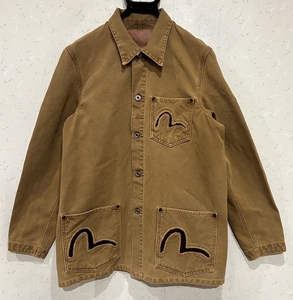 ＊エヴィス EVISU ダック生地 カモメ カバーオール ジャケット アウター M　　　 　　 BJBD.A