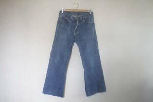 ☆Levis 501×VIOLETTE ROOM/USED加工切りっぱなしストレートジーンズ(ブーツカット)/紙若干パッチ残り/W27☆