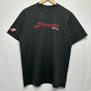Babolat バボラ テニス ウェア メンズ ピュア ストライク ショート スリーブ シャツ BUP1565C メンズ L 黒 ブラック 半袖 b19576