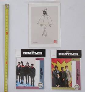 【未使用品】ビートルズ（BEATLES）カセットテープインデックスセット（２種類）とジョンレノン（JOHN LENNON）ポストカードセット