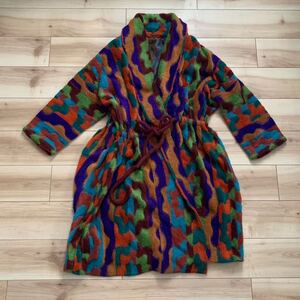 送料無料♪最高級♪オレンジタグ MISSONI ミッソーニ 総柄 ニット ガウンコート M