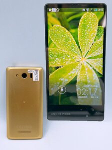 【稼働】SoftBank AQUOS PHONE Xx mini 303SH 4.5インチ ゴールド ワンセグ 判定〇 初期化済み【AD067】