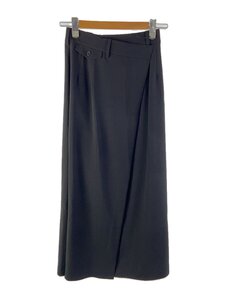 AMERI◆ロングスカート/M/ポリエステル/BLK/02210961120/CUT OFF WRAP SKIRT//