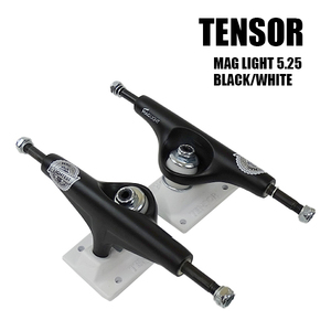 在庫処分セール！TENSOR/テンサー MAG LIGHT 5.25 BLACK/WHITE TRUCK トラック /TRUCK スケートボード 空洞シャフト[返品、交換不可]