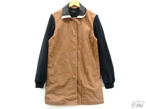 ディーゼル DIESEL G-BRINA OVERCOAT ステンカラーコート　襟レザー切り替え　