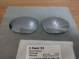 ★オークリー X メタル XX用 カスタム偏光レンズ SILVER Color Polarized 新品 OAKLEY X Metal XX X-METAL XX