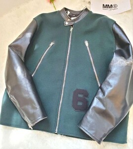 １スタ未使用タグ付　MM6 MAISON MARGIELA6 BOMBER JACKET　メゾンマルジェラ　マルタンマルジェラ　8の字 ボンバージャケット　ライダース