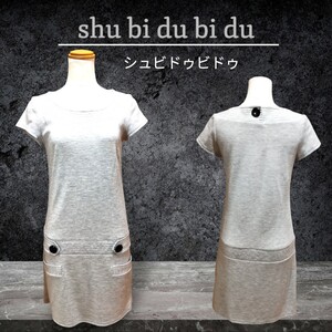 shubidubidu ストレートライン グレー ミニ ワンピース 