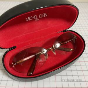 MICHEL KLEIN ミッシェルクラン オーバル型 リムレス グラデーションレンズ サングラス メガネ 眼鏡 