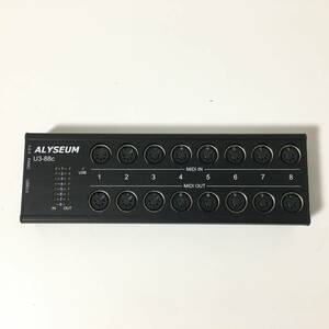 ★現状品★ALYSEUM アリセウム U3-88c（USB3.0 midiインターフェイス MIDI Interface）USB3.0 8 In 8 Out DTM