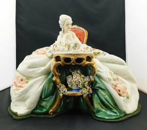 Richard Ginori リチャード ジノリ ★ レア！ CapodiMonte カポディモンテ 18世紀 婦人 フィギュリン 特大 高さ約29cm アンティーク 置物