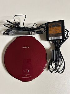 ☆★希少　 SONY　 ソニー　D-NE20 CDプレーヤー CD WALKMAN　ウォークマン　ポータブルプレーヤー　レッド　赤　ジャンク☆★