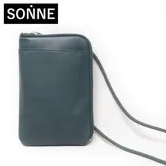 新品 SONNE バッグ シープスキン スマホショルダーバッグ グリーン