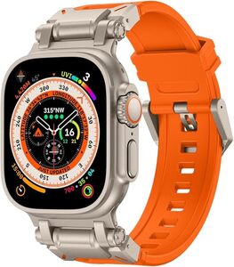 互換性 Apple Watch 9 8 7 6 5 4 3 2 1 フルシリーズ 49mm 45mm 44mm 42mm バンドとウォッチコネクターに対応