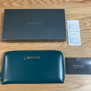 ￥10780 即決新品 VANQUISH ヴァンキッシュ 牛革 ルストロ IQOSケース（横長型） グリーン 緑 アイコスケース ポーチ 本革 レザー