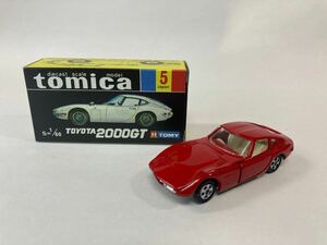 トミカ ミニカー　No5 トヨタ2000GT（赤）1Aホイール おまけコピー箱付き