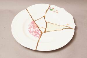 SELETTI/セレッティ/kintsugi/金継ぎシリーズ/大皿/フローラル/鳥/MOMA/デザイン/レア/27.5cm