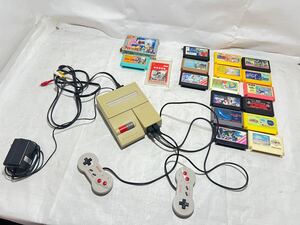 当時物　任天堂　NINTENDO　FC　ファミリーコンピュータ　本体　カセットセット　HVC-101　カセット16本　ゲーム機　レトロ　楽88