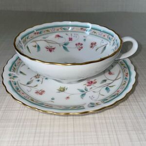 即決！美品■Noritake ノリタケ　花更紗　ティー　カップ&ソーサー　1客■紅茶