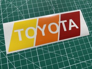 3色TOYOTAカッティングステッカー イエロー オレンジ 赤 豊田 トヨタ