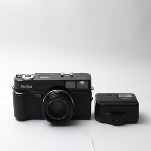 Konica HEXAR 35mm コンパクトフィルムカメラ ブラック ストロボ付き ジャンク