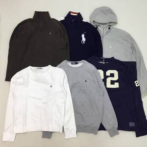 ■Polo by Ralph Lauren CHAPS ポロバイラルフローレン チャップス ポロスポ 6点 まとめ売り サイズMIX メンズ 刺ロゴ トップス 2.7kg