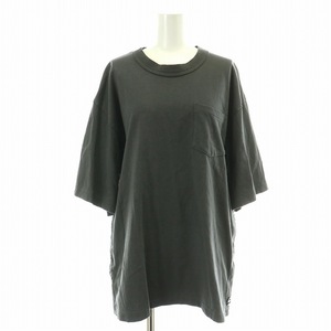 サカイ sacai sコットンジャージTシャツ s Cotton Jersey T-Shirt カットソー 半袖 クルーネック 3 XL グレー SCM-073 /NW12