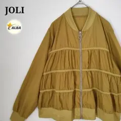 【美品】JOLI　ジャケット　ブルゾン　ジャンパー　韓国　黄　イエロー　M