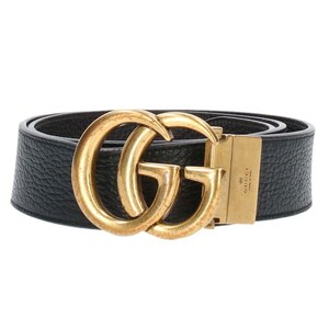 グッチ GUCCI 474350 サイズ:85 GGバックルレザーベルト 中古 BS99